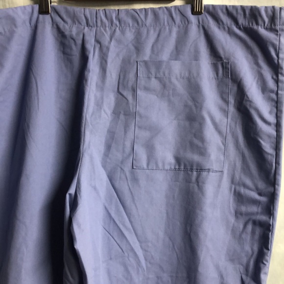 Women’s XL blue periwinkle drawstring scrub pants one pocket nwot - Picture 7 of 10